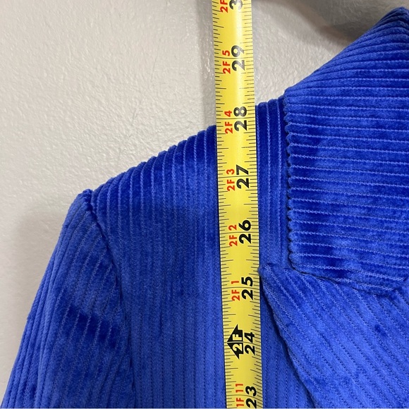COS Royal Blue Double Breasted Corduroy Blazer Size 10 - Picture 4 of 11